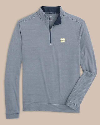 Notre Dame Fighting Irish Cruiser Micro-Stripe Heather Quarter Zip