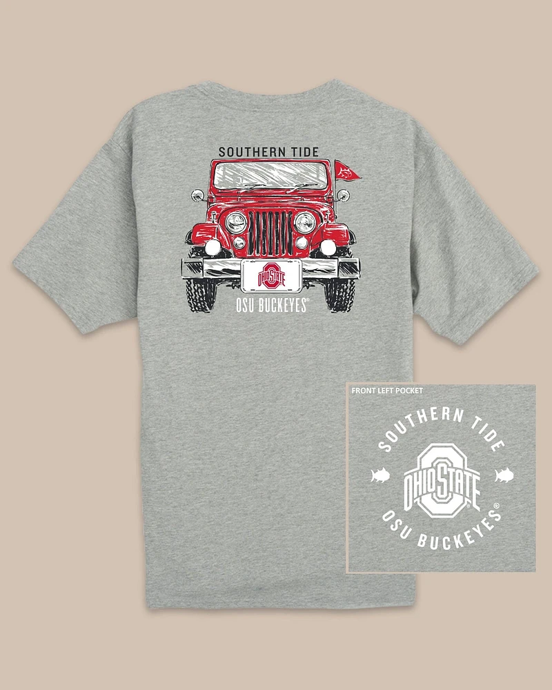 Ohio State Buckeyes Heather Front Plate T-Shirt