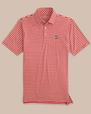 Ohio State Buckeyes Heathered Striped Polo Shirt