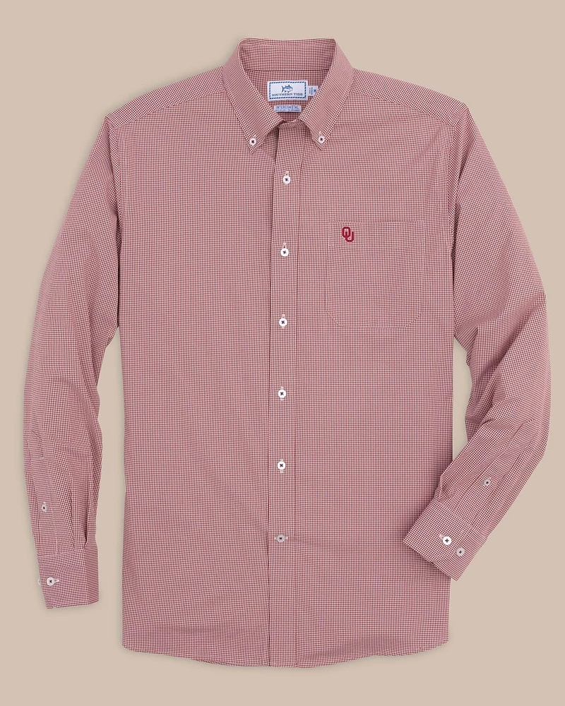 Oklahoma Sooners Gingham Button Down Shirt