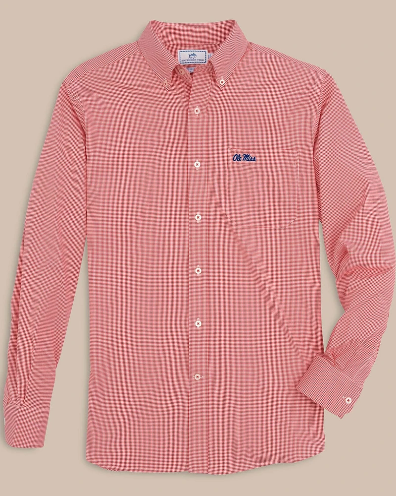 Ole Miss Rebels Gingham Button Down Shirt