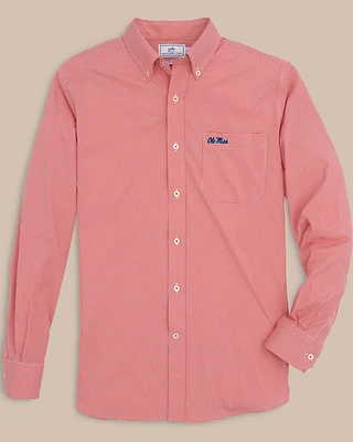 Ole Miss Rebels Gingham Button Down Shirt