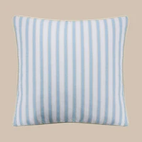 Southern Tide Chambray Stripe Square Blue Decorative Pillow