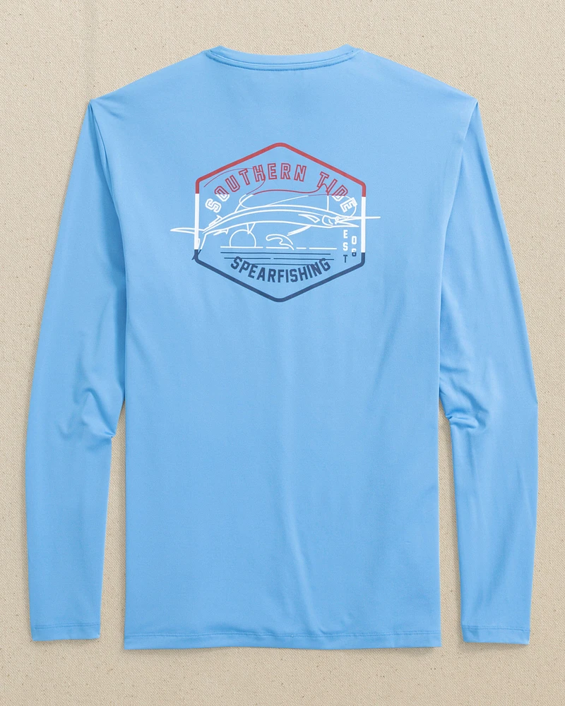 Spearfishing Badge Long Sleeve Performance T-Shirt