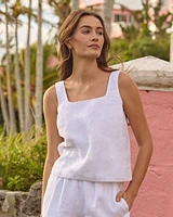 Verity Linen Square Neck Tank