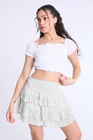Off-Shoulder Smocked Top