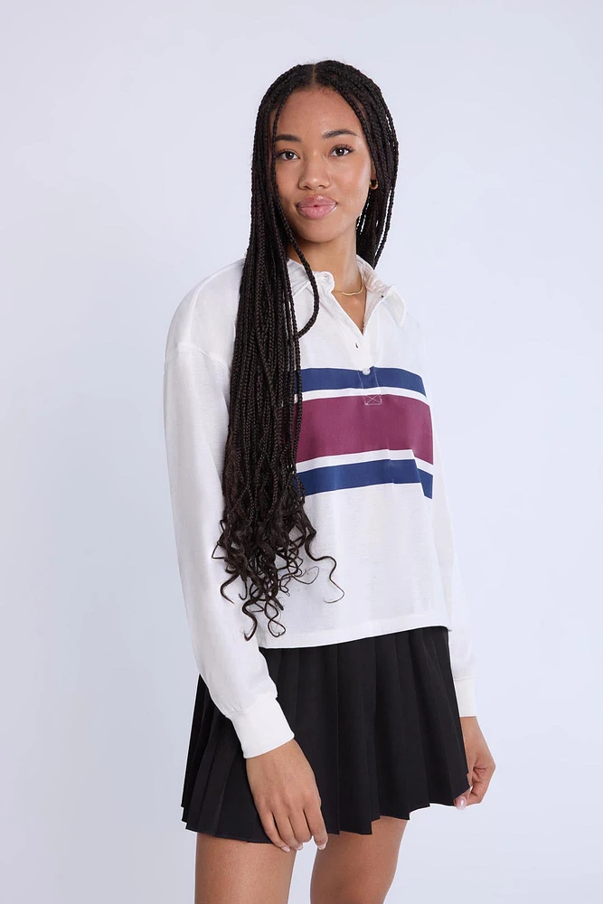 Sweatshirt à col polo