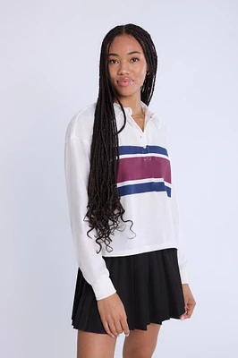 Sweatshirt à col polo