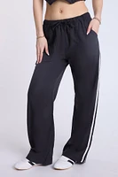 Linen-Blend Wide Leg Pants