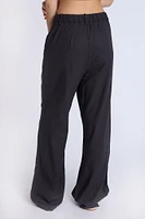 Linen-Blend Tailored Pant