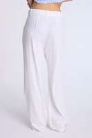 Linen-Blend Tailored Pant