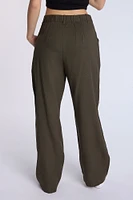 Linen-Blend Tailored Pant