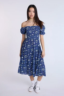 Robe maxi smockée