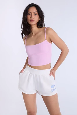 Ribbed Knit Pull-On Shorts