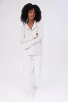 Velour Pajama Shirt & Pants Set