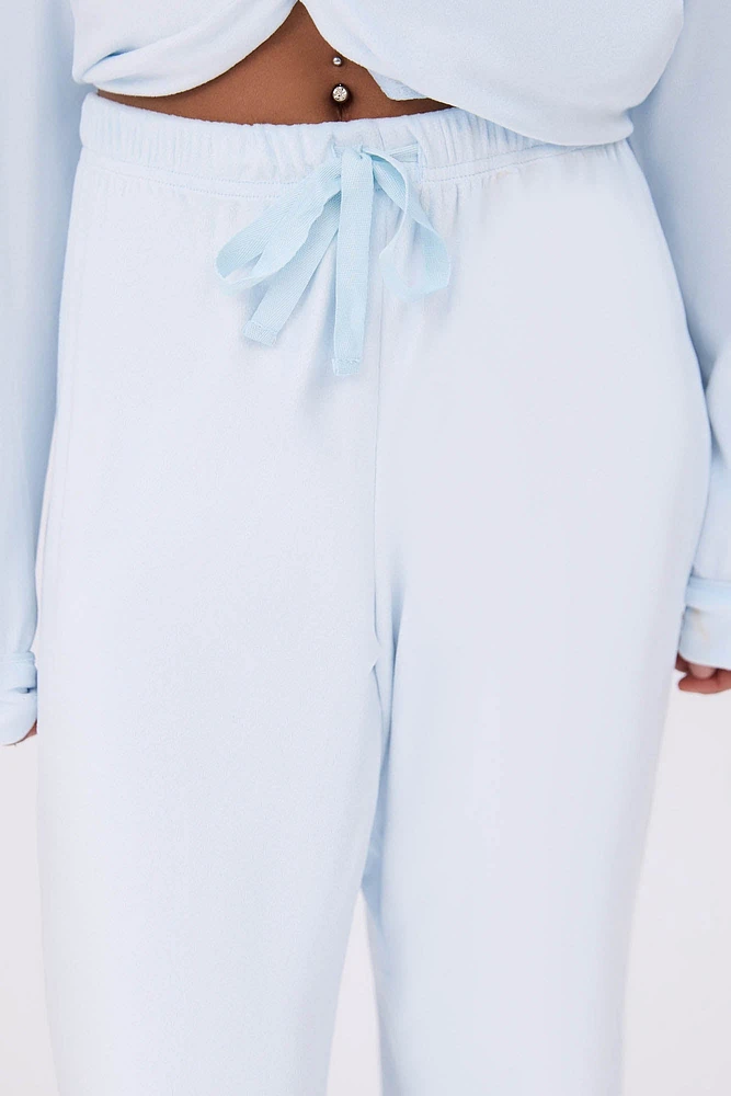Velour Pajama Shirt & Pants Set