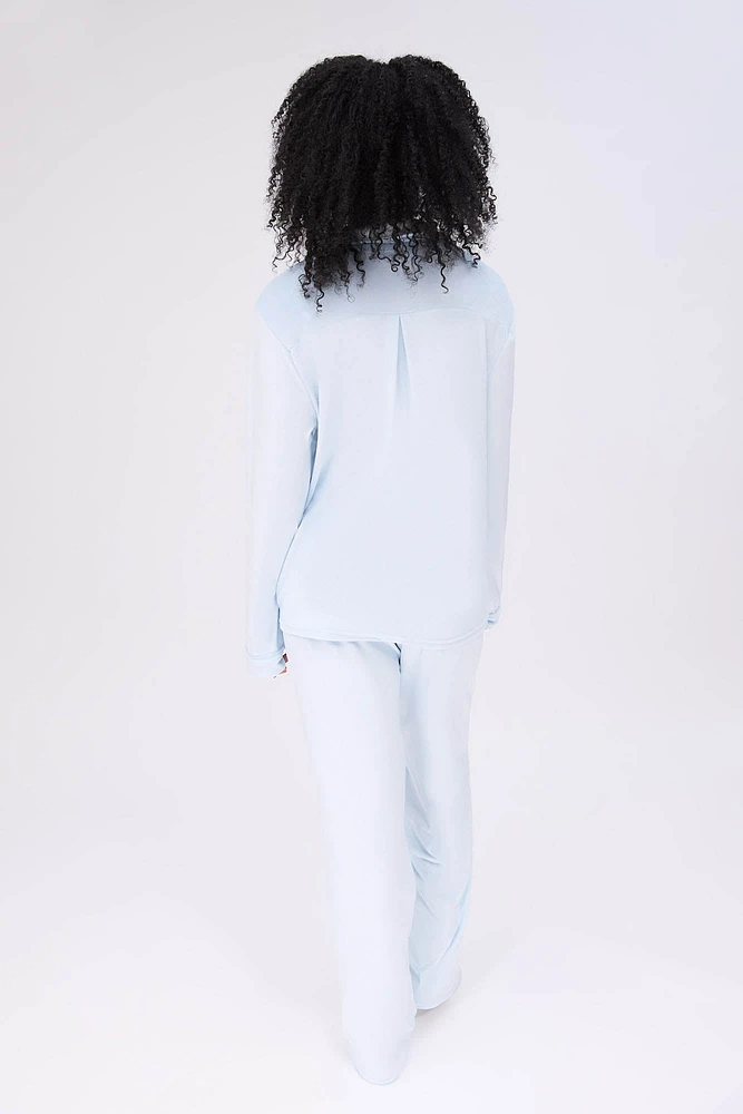 Velour Pajama Shirt & Pants Set
