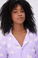 Velour Pajama Shirt & Pants Set