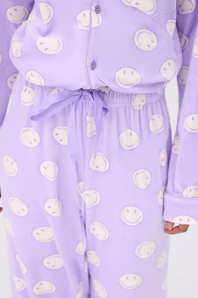 Velour Pajama Shirt & Pants Set