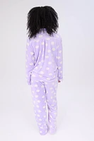 Velour Pajama Shirt & Pants Set