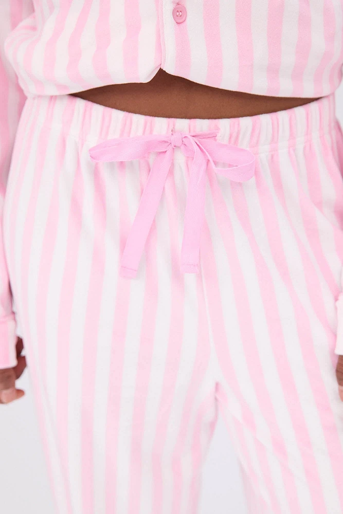 Velour Pajama Shirt & Pants Set