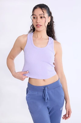 Ribbed Scoop Neck Tank Top