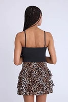 Camisole côtelée à bord picot