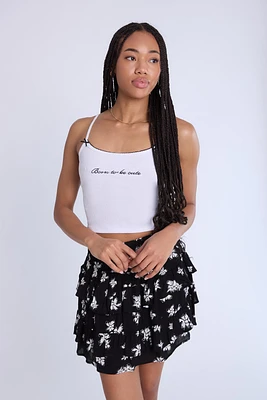 Ribbed Picot Edge Camisole