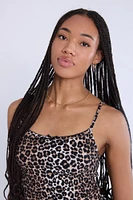 Camisole côtelée à bord picot