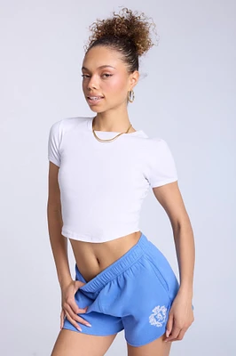 Ribbed Crewneck Baby Tee