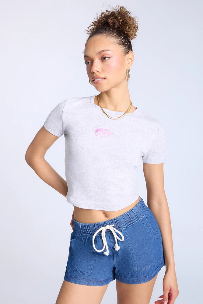 Ribbed Crewneck Baby Tee