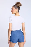 Ribbed Crewneck Baby Tee