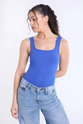 Ribbed Knit Tank Bodysuit