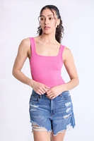 Ribbed Knit Tank Bodysuit