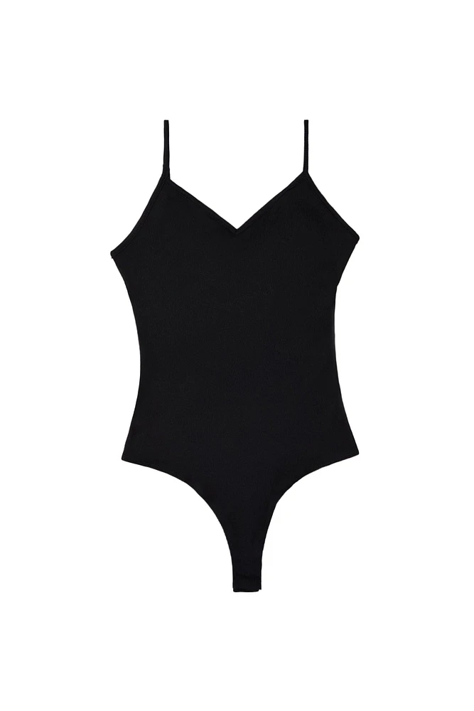 Ribbed Crossback Bodysuit
