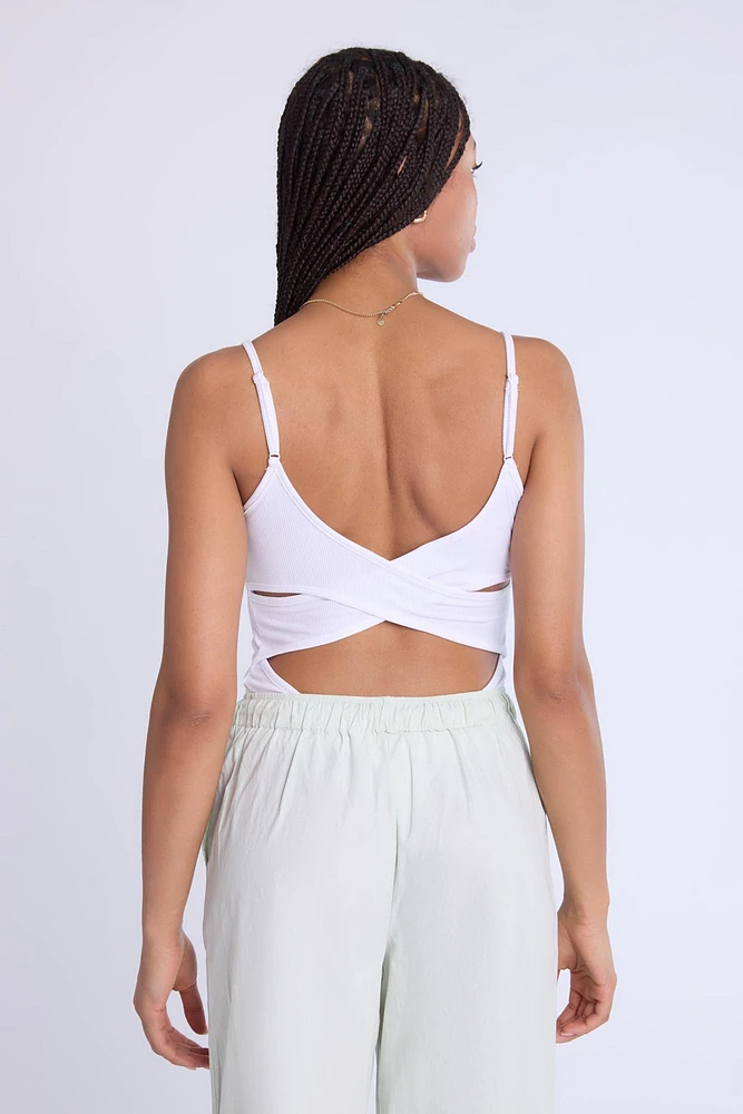 Ribbed Crossback Bodysuit
