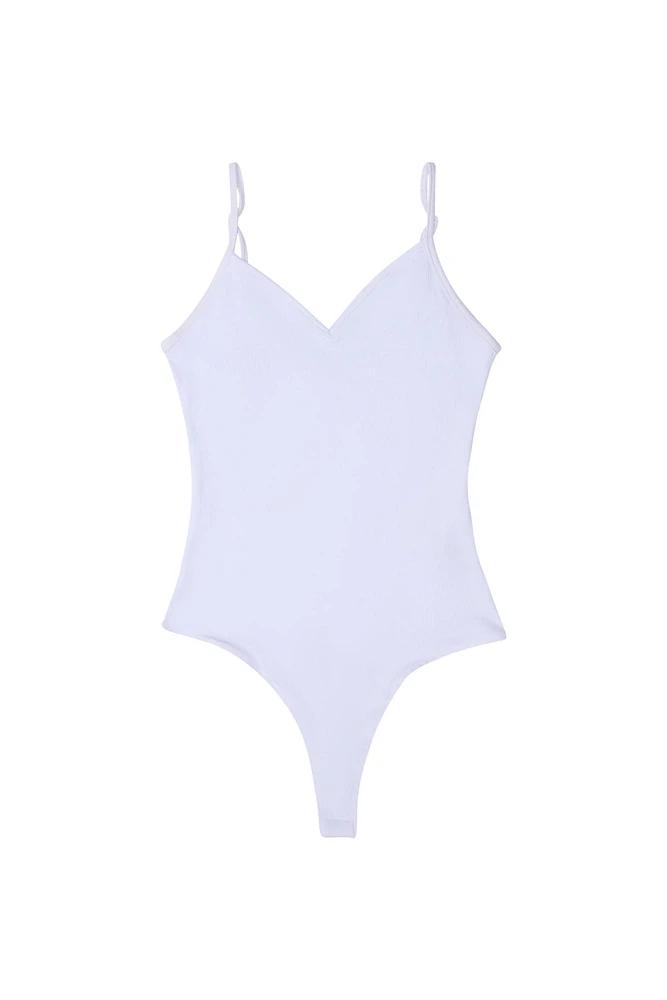 Ribbed Crossback Bodysuit