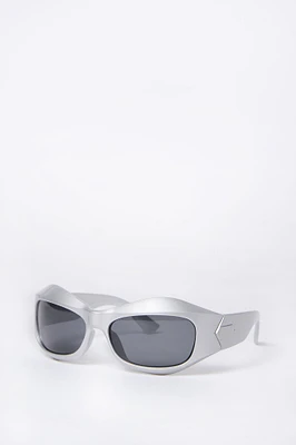 Lunettes de soleil sportives à monture épaisse