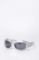 Lunettes de soleil sportives à monture épaisse
