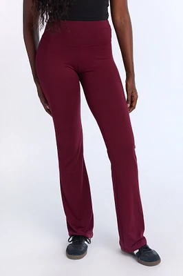 Legging évasé à revers molletonné super doux