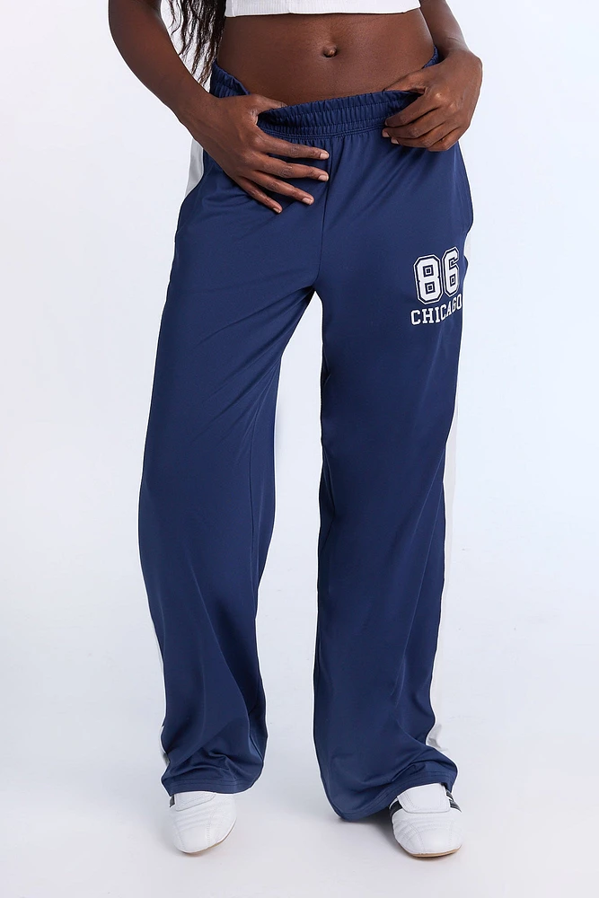 Pantalon de sport à jambes larges en tricot