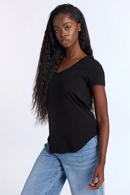 Short Sleeve V-Neck Relaxed Tee