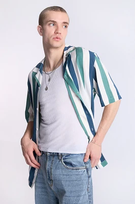 Chemise imprimée à rayures Arsenic homme