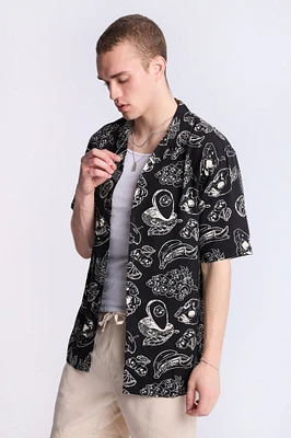 Chemise imprimée crânes de fruits Arsenic homme
