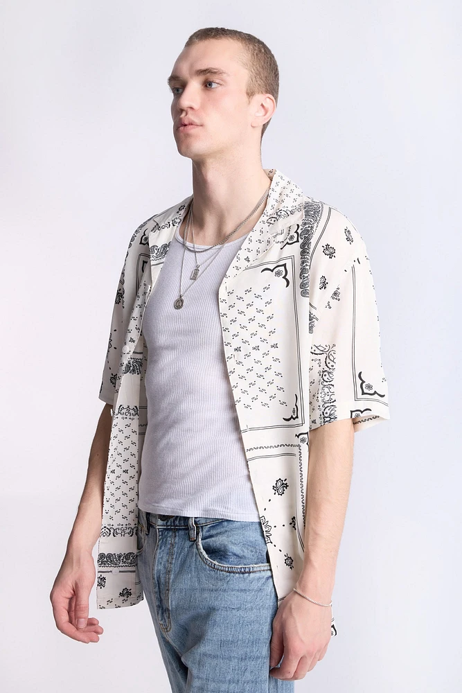 Chemise imprimée bandana Arsenic homme