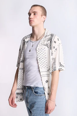 Chemise imprimée bandana Arsenic homme