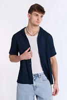 Arsenic Mens Gauze Button-Up