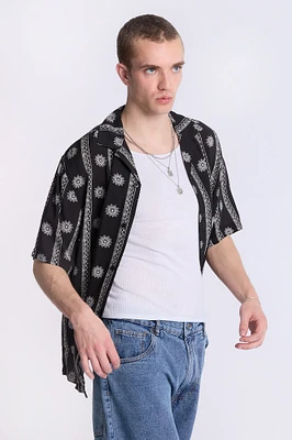 Arsenic Mens Medallion Print Button-Up