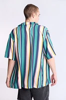 Chemise imprimée à rayures verticales Arsenic homme
