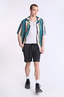 Chemise imprimée à rayures verticales Arsenic homme
